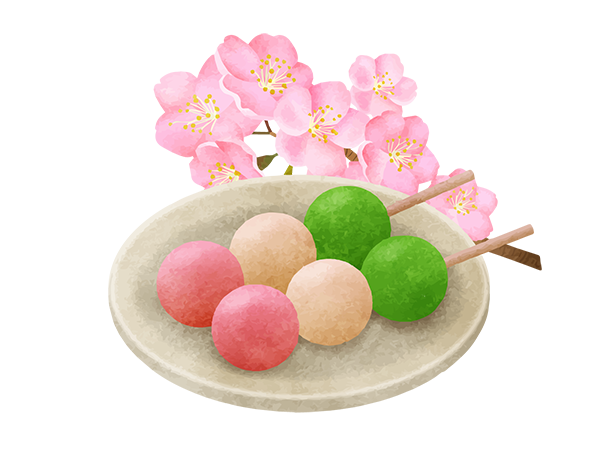 和菓子店花見だんごイメージ